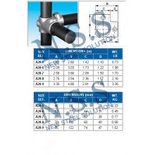 20NB PIPE FITTING-10YY 90 DEGREE SIDE OUTLET TEE GALVANISED STEEL CLAMP